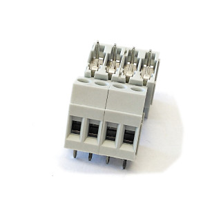 Euroclamp MVSP254 - 4 x Morsettiera Verticale PCB 4P Passo 5.08 24A/450V/2.5mmq Grigio