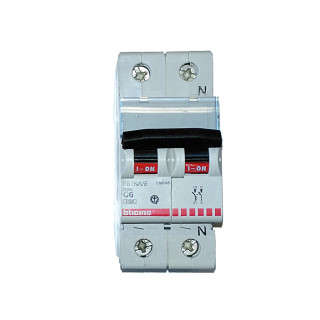 BTICINO F81NA/6 - Interruttore Magnetotermico 1P+N 6A 4,5KA
