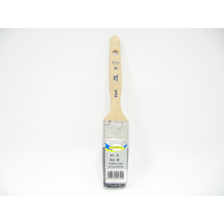 Excel Pro Acril 16 - BRUSH STRAIGHT Professional Water and Solvent (synthetic bristle) 40mm