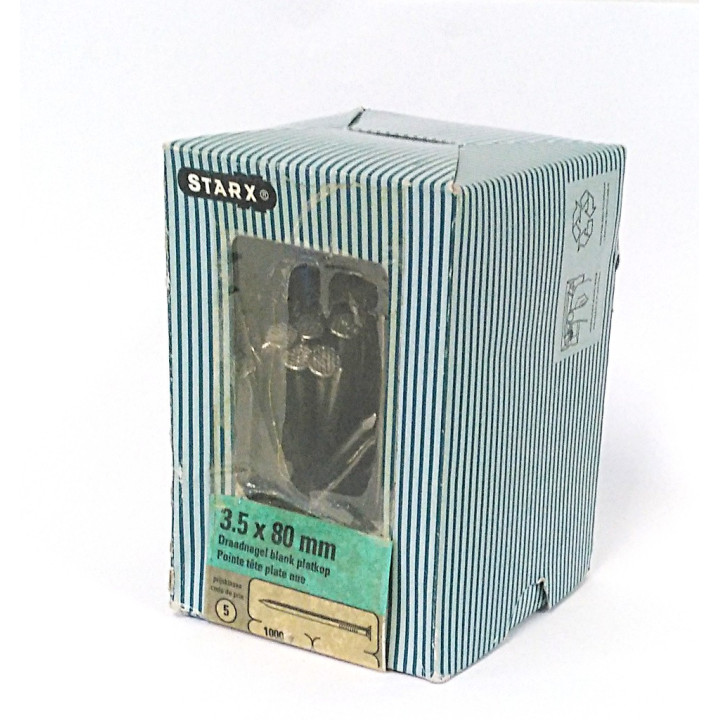 STARX 47.105.64 - Chiodo a Punta con Testa Piatta 3.5x80mm - Confezione da 1000gr