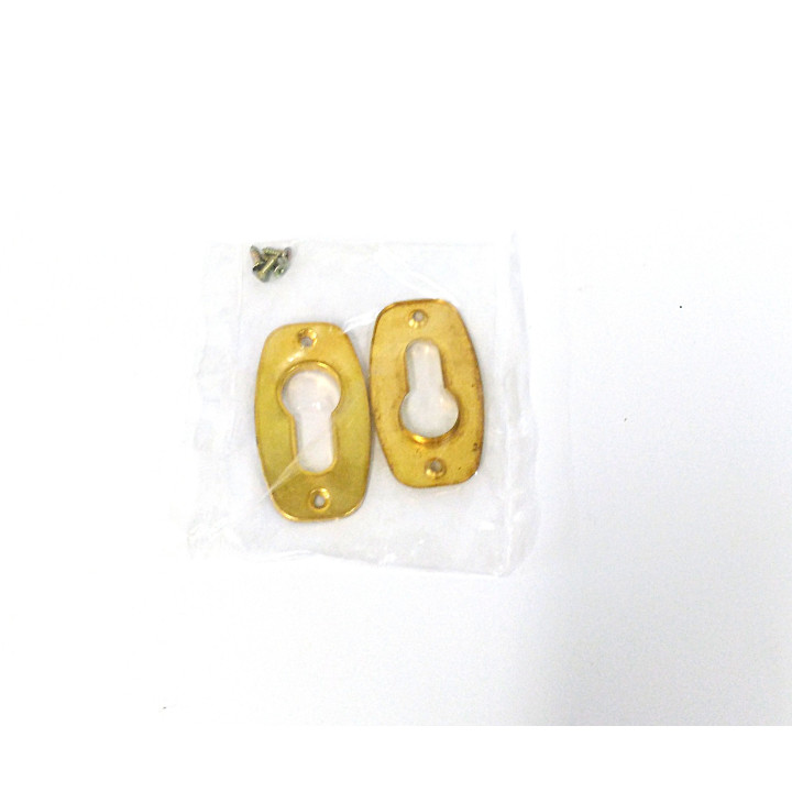 Yale OR213005461 - Coppia Copri Cilindro Dorato con Viti di Fissaggio