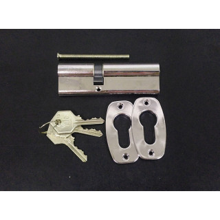 Yale 2100016 - Serratura a Cilindro con Chiavi e Copri Cilindro - Argento