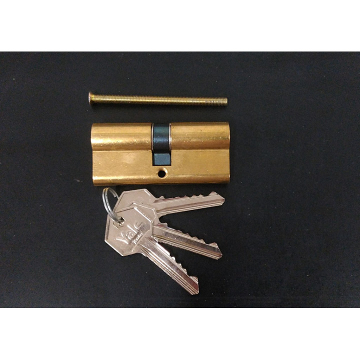 Yale 2100071 - Serratura a Cilindro con Chiavi - Ottone