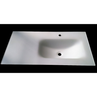 Lavabo Bagno da Incasso con Vashetta Decentrata a Destra 100x50cm
