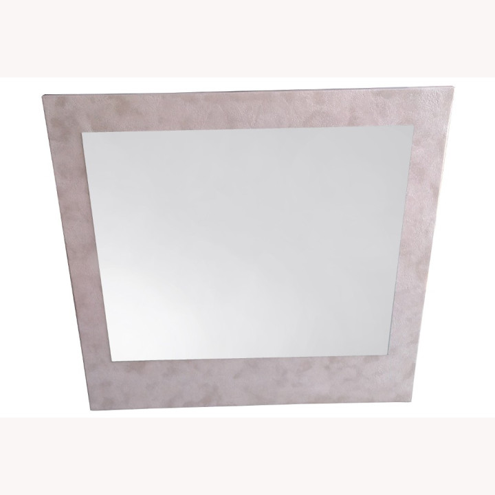 Specchio Incorniciato su Base Rivestita in Resina 90x85x2cm