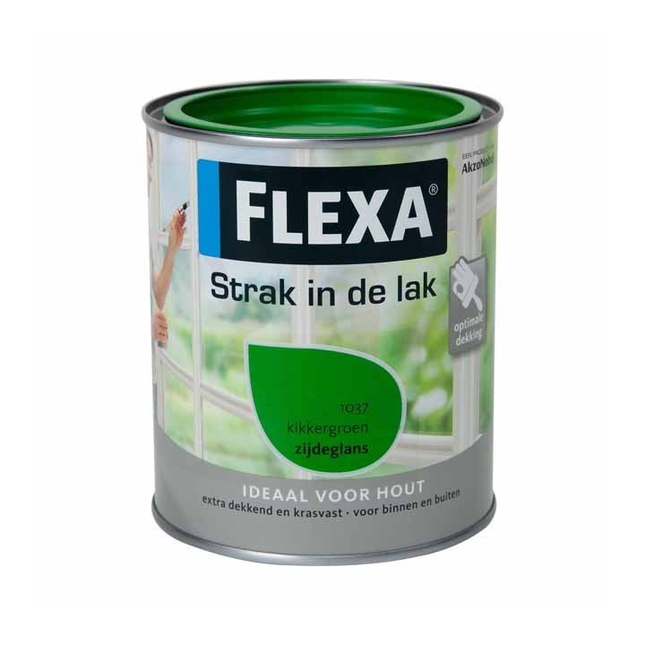 FLEXA Strak in de lak VERDE Rana (Kikkegroen) 1037 Vernice all'Acqua 750ml