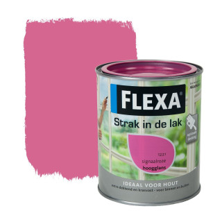 FLEXA Strak in de lak ROSA (Signaalroze) 1221 Vernice all'Acqua 750ml
