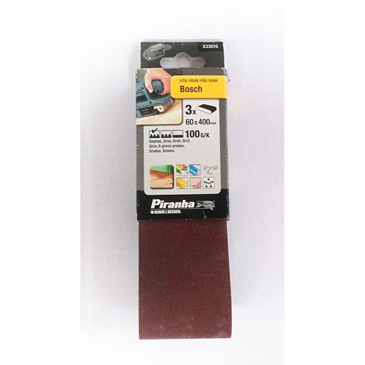 Piranha X33016 Nastri Abrasivi 60x400mm 100G/K