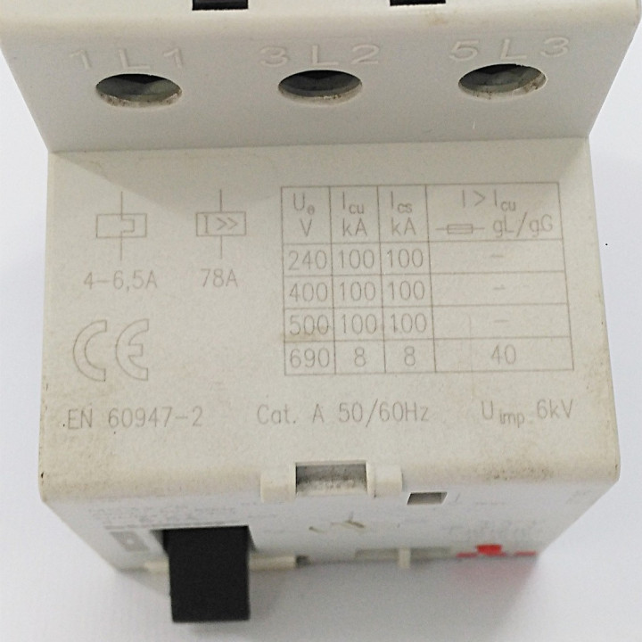 Bticino MS32/6 - Salvamotore Magnetotermico 3P 2.5 Moduli DIN 690V 50/60Hz 4-6.5A