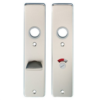 IVANA 222266 - Coppia Placche in Alluminio per Porte Interne con Maniglia WC 180/41 RH 8*63