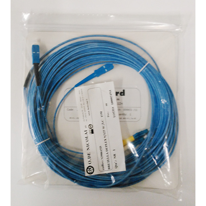 Bretella Duplex 9/125 2mm SC-LC 15Mt - blu
