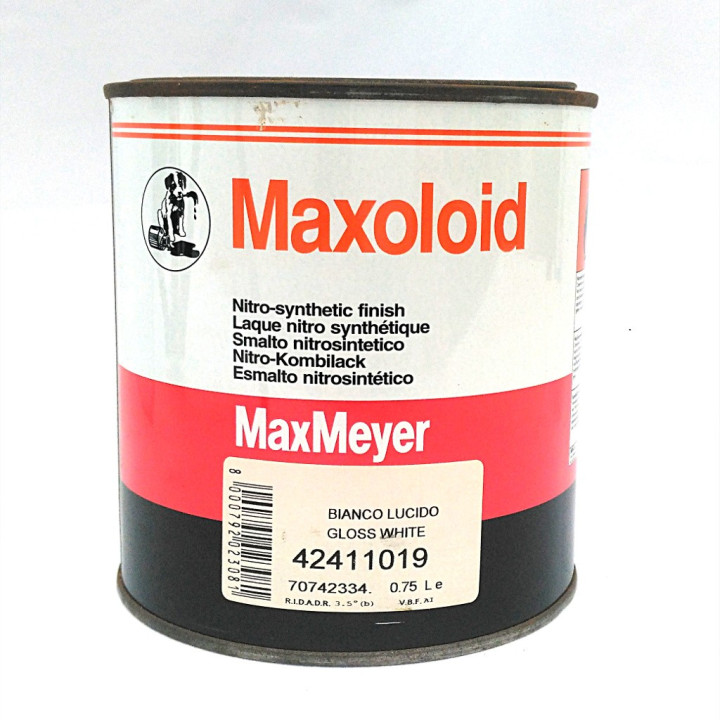 MaxMeyer 42411019 - MAXOLOID Smalto Nitrosintetico BIANCO LUCIDO 750ml