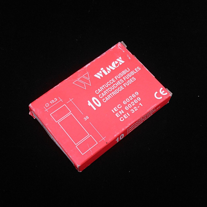 WIMEX 5400104-4A-G - 10 x Fusibile Cilindrico 10x38 4A 500V gG