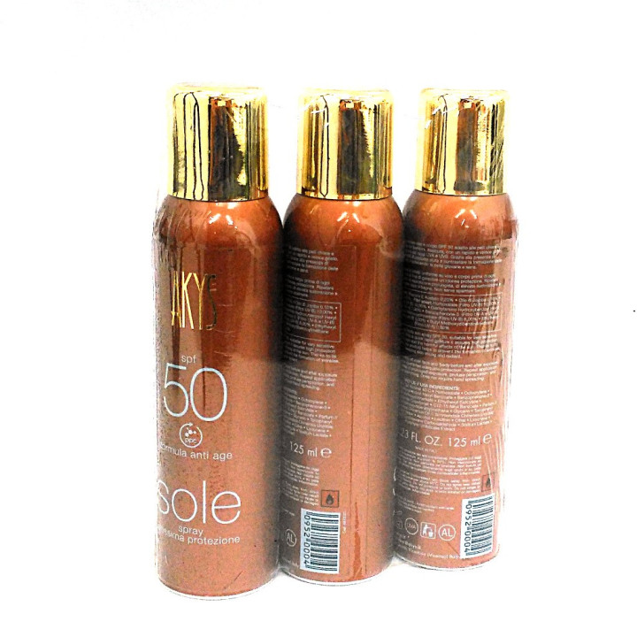 AKYS 4.23-FL-OZ - 3 x Spray Solare 50spf Anti-Age 125ml