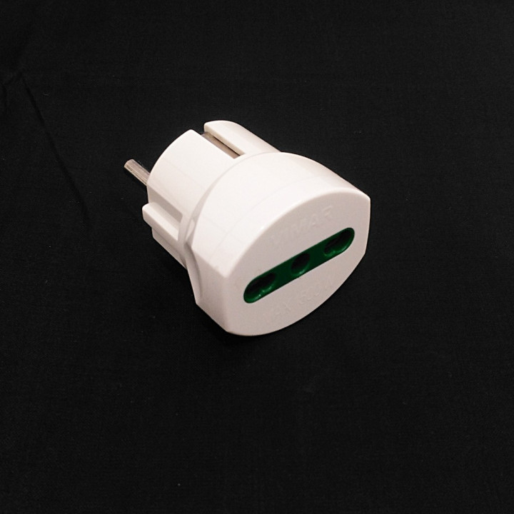 VIMAR 00301 - Adattatore Tedesco/Francese 250V Max 1500W - Bianco