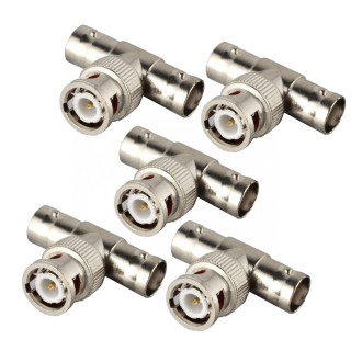 5 x BNC Sdoppiatore T 2M/1F Coassiale