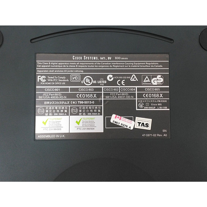 CISCO 47-5971-02 - Router ADSL 801 Series 800