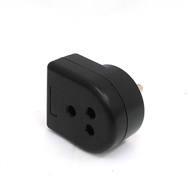 LE-TEHNIKA -Spina Tripolare con Presa Tripolare con RJ11 - Nera