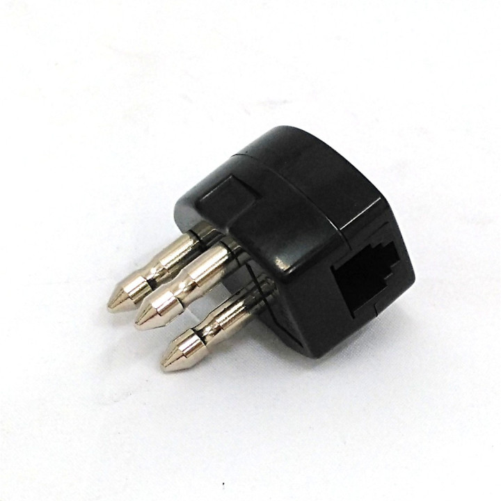 Spina Tripolare con RJ11 - Nera