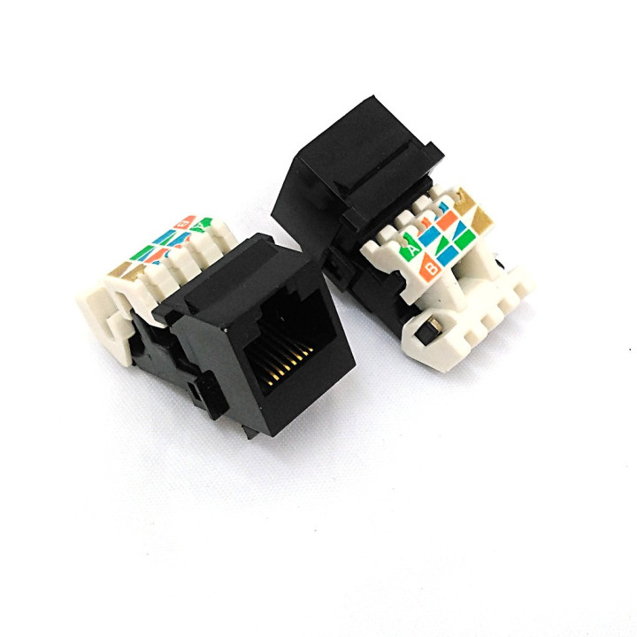 2 x Presa RJ45 UTP Autobloccante - Nero
