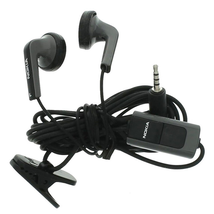 Nokia HS-47 - Auricolare Sterio Originale con Tasto Risposta - Nero