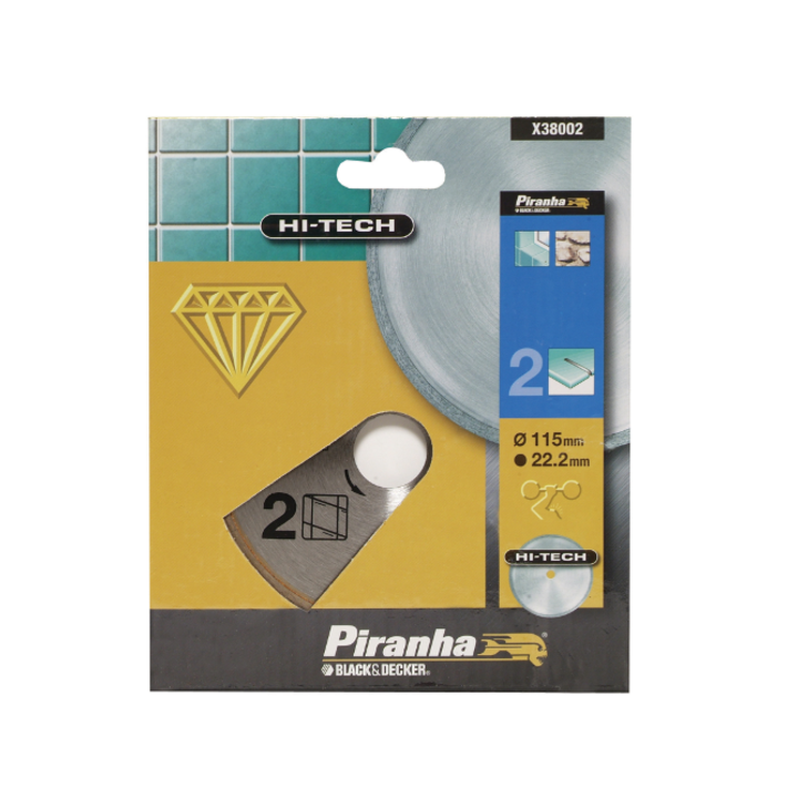 Piranha X38002 Disco Diamantato per Piastrelle e Marmo 115x22.2mm