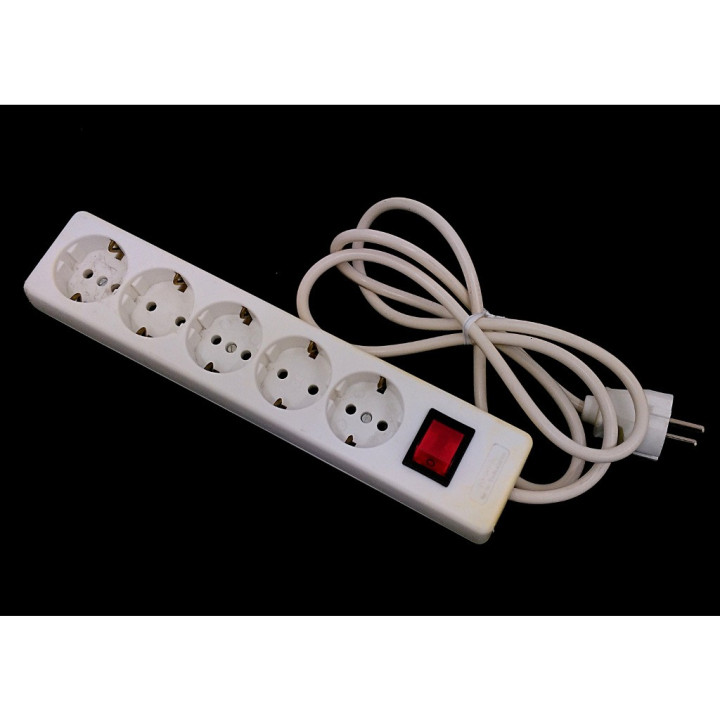 Kaisser 1050 - Ciabatta Multiprese 5 Posti 16A 250V - Bianca