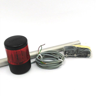 Dispositivo Luminoso Lampeggiante d'Emergenza Rosso+Asta di Sotegno