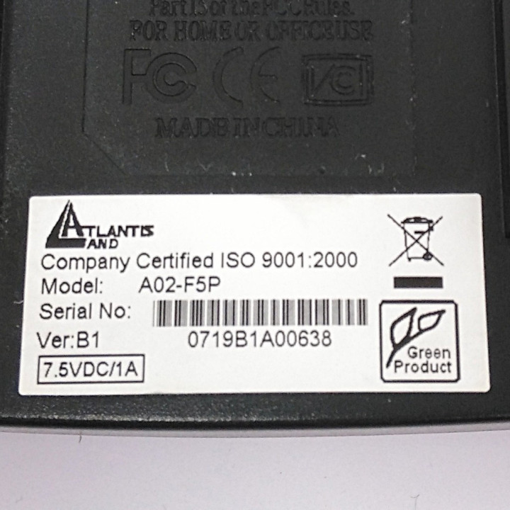 Atlantis Land A02-F5P -  5Port 10/100Nbps Ethernet Switch