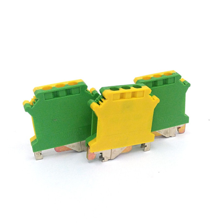 KEMA USLKG10 - 3 x Morsettiera di Terra Verde/Giallo 6/10mm2 26-8AWG