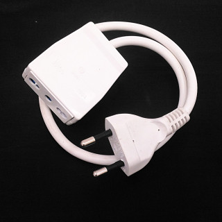 Cavo Elettrico Bipasso 16A 250V - Bianco - 50cm