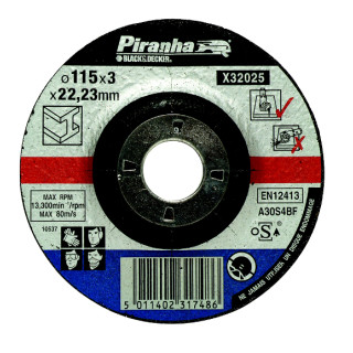 Piranha X32025 Disco Smerigliatrice per Taglio Metalli 115x3x22,23mm