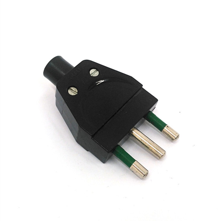 VIMAR 1056N - Spina di Corrente Standard SICURY 16A 250V - Nero