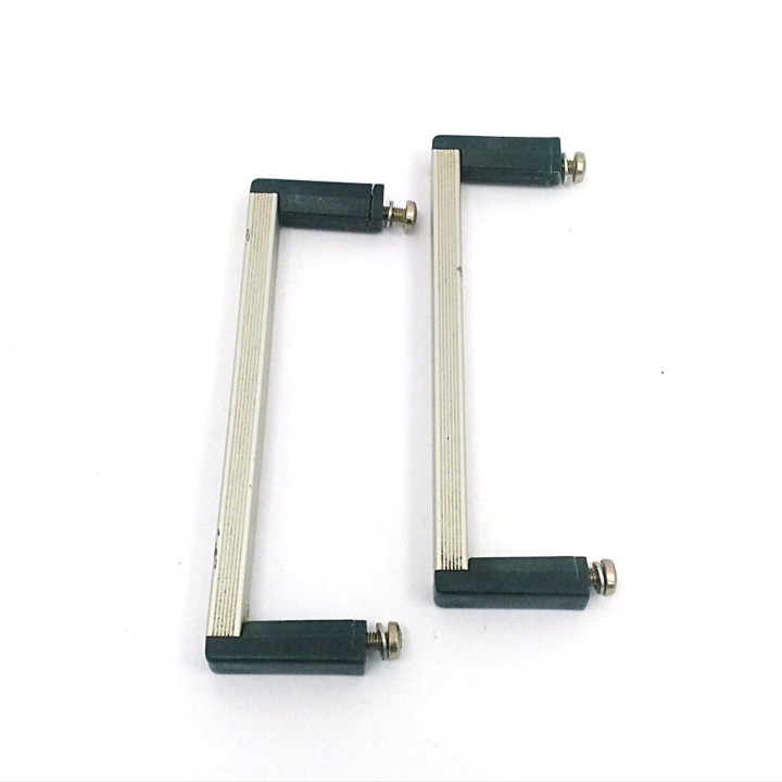 2 x Maniglia Multiuso in Alluminio e Palstica Nera 15cm