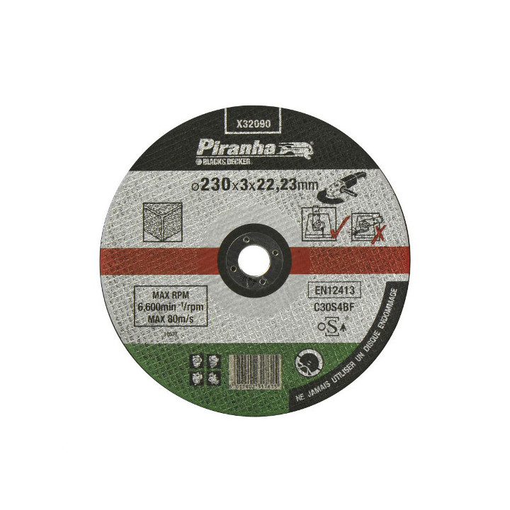 Piranha X32090 Disco Smerigliatrice per Taglio Pietra 230x3x22,23mm