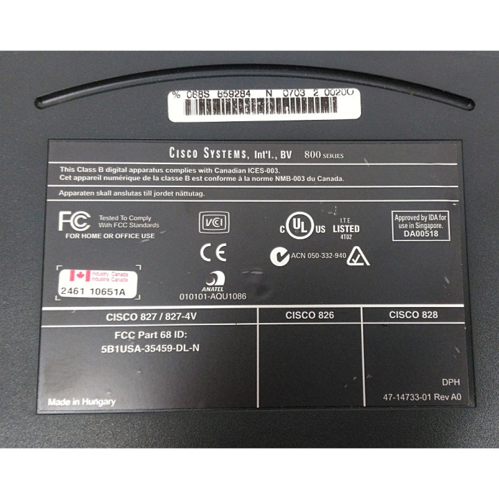Cisco 5B1USA-35459-DL-N - Router 827-V4 Series 800 - No Cavi