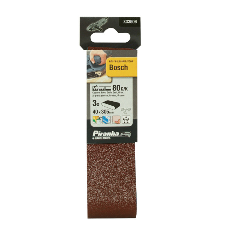 Tapes Abrasives 40x305mm 80G/K