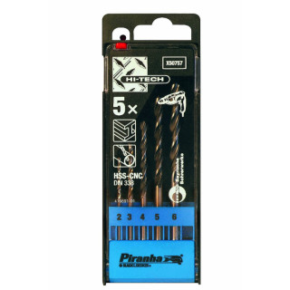 Set Composed of 5 Drill Bits for Metal