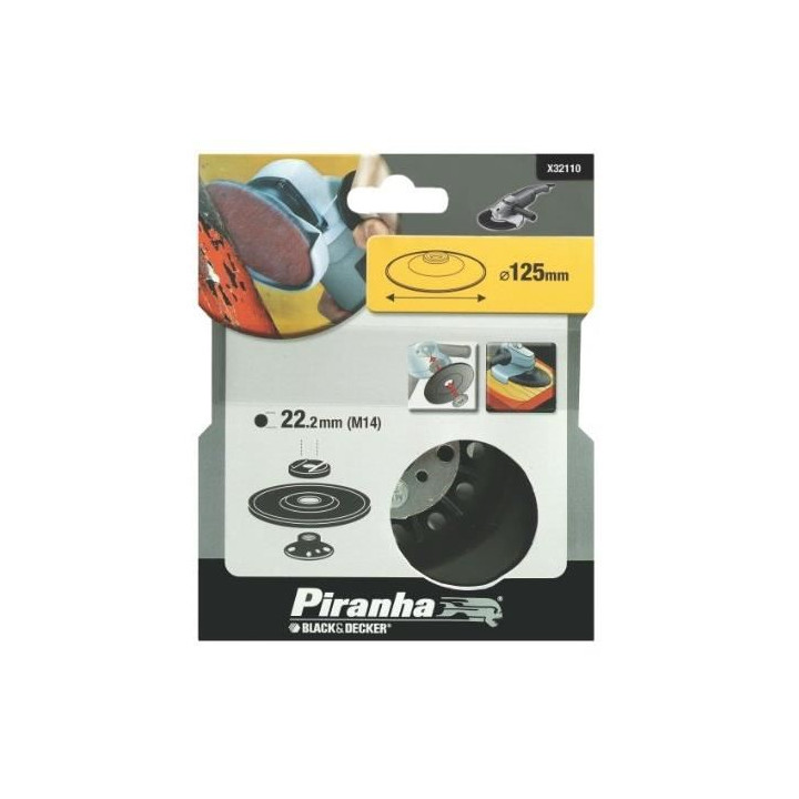 Piranha X32110 Plattorello di Supporto per Smerigliatrice Angolare 125x22.2mm