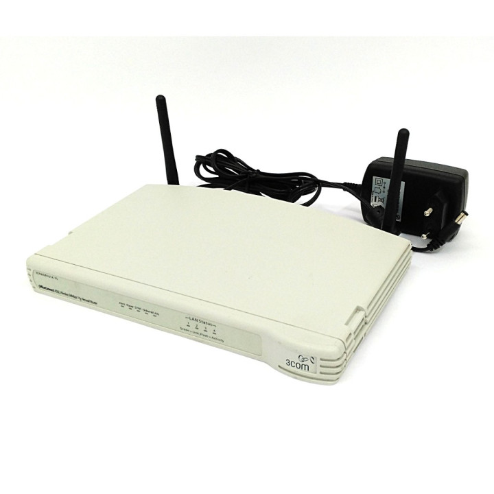 3COM AB/2AVH8AK162B5A - Modem Router Wireless ADSL2 54 MBPS 11G - Firewall Mod. WL-552 con Adattatore