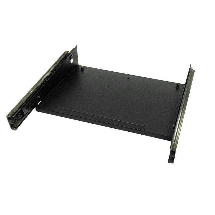 Ripiano a Sbalzo su Guida Scorrevole 300mm per Armadio Rack - Nero