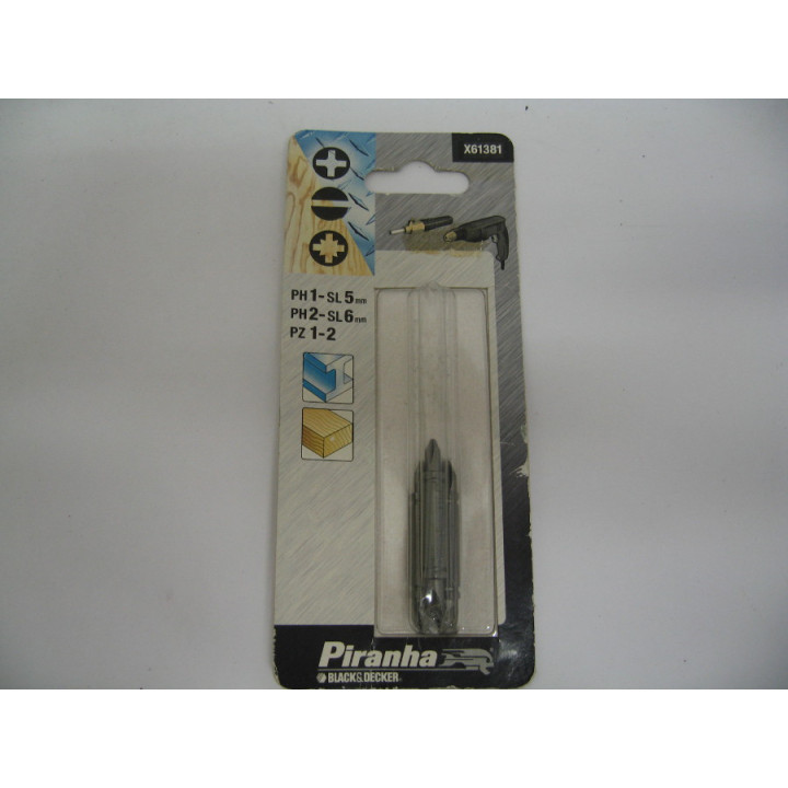 Piranha X61381 Inserto da 48mm Bilaterale Misto  per Trapano ed Avvitatore