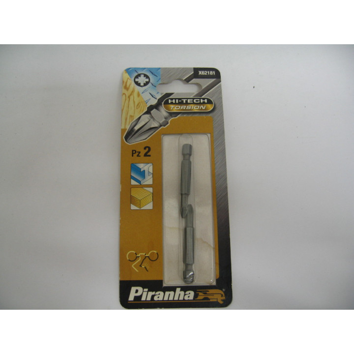 Piranha X62181 Inserto da 50mm a Croce PZ 2 HI-TECH TORSION per Trapano ed Avvitatore