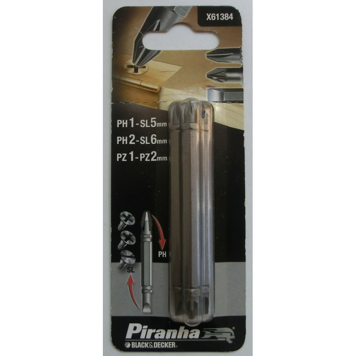 Piranha X61384 Inserto Bilaterale da 86mm Misto per Trapano ed Avvitatore