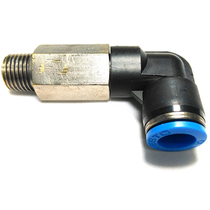 FESTO QSLL-1/2-10 - Raccordo a L Lungo Filettato Maschio 1/2" per Tubo da 10mm 14Bar