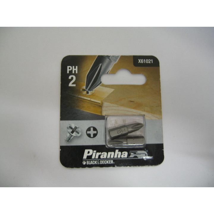 Piranha X61021 Inserto da 25mm Croce PH 2 per Trapano ed Avvitatore