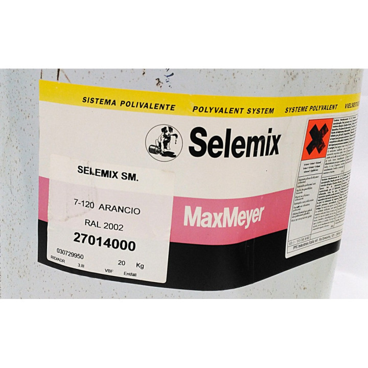 MaxMeyer 27014000 - SELEMIX Smalto Acrilico 7-120 Arancio RAL 2002 - 20Kg