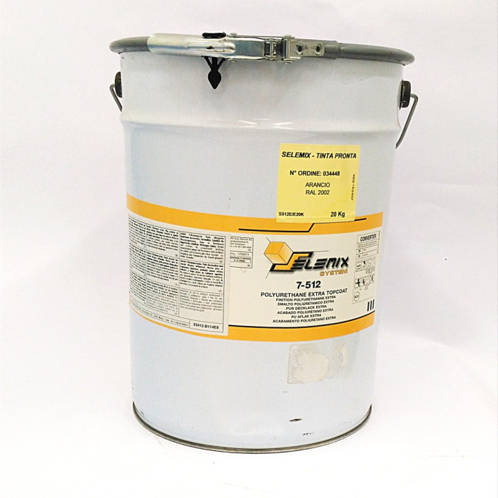 SELEMIX S512E/E20K - Smalto Poliuretanico Extra 7-512 Arancio RAL 2002 - 20Kg
