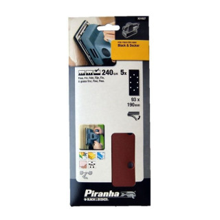 Strisce Abrasive 93x190mm 240G/K per Black & Decker
