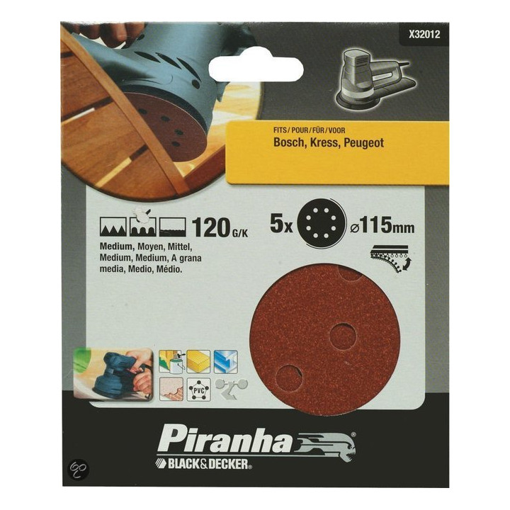 Piranha X32012 Dischi Abrasivi 115mm 120G/K